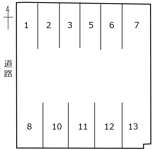023荒子５丁目の駐車配置図