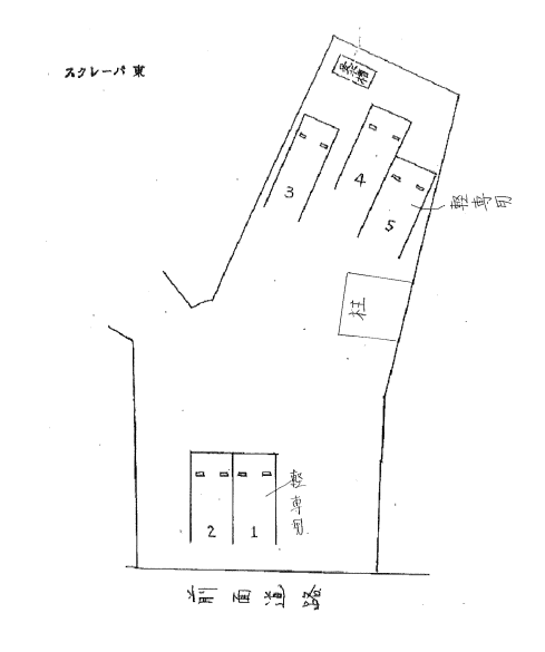 スクレーパー東　駐車場の駐車配置図