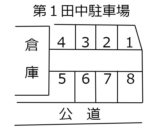 第１田中駐車場の駐車配置図