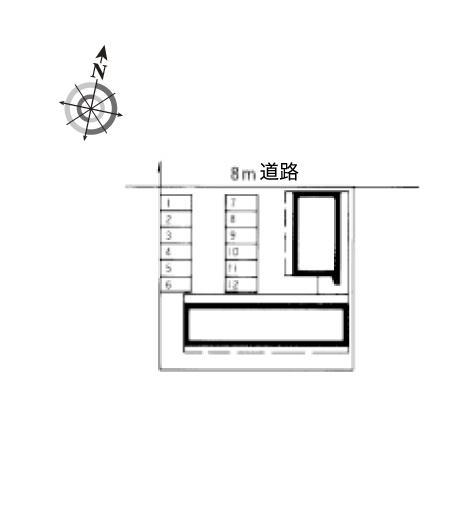 ＦＬＯＲＡ(8264)の駐車配置図