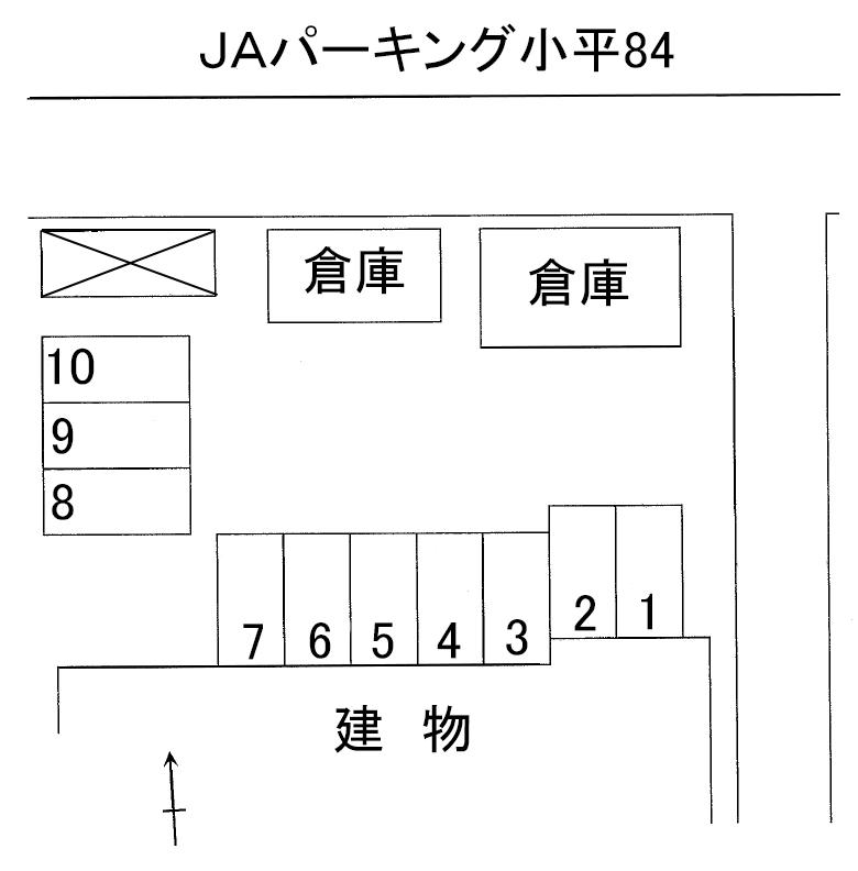 ＪＡパーキング小平84の駐車配置図