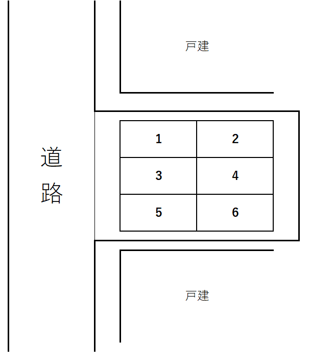伊藤月極駐車場の駐車配置図