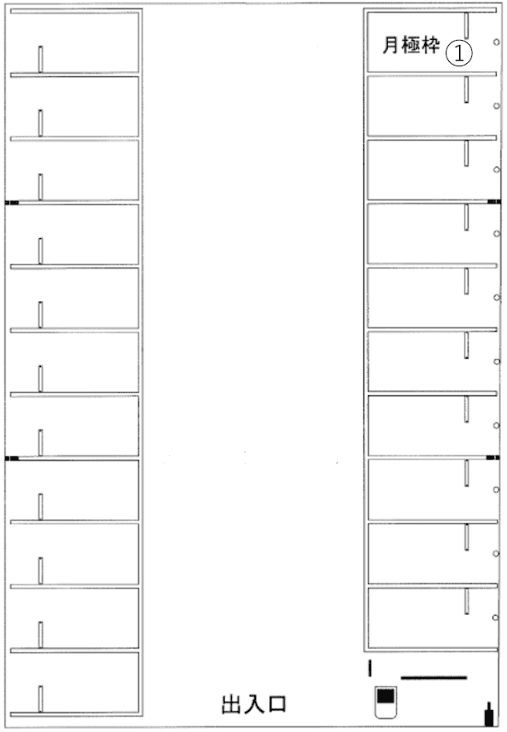 河内磐船駅前第２の駐車配置図