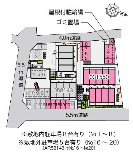 コーラルアイル(31550)の駐車配置図