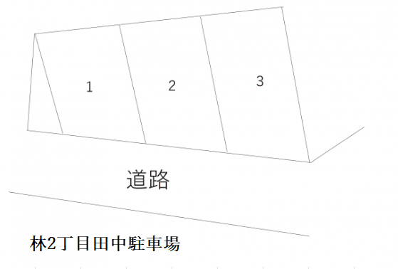 林2丁目田中駐車場の駐車配置図