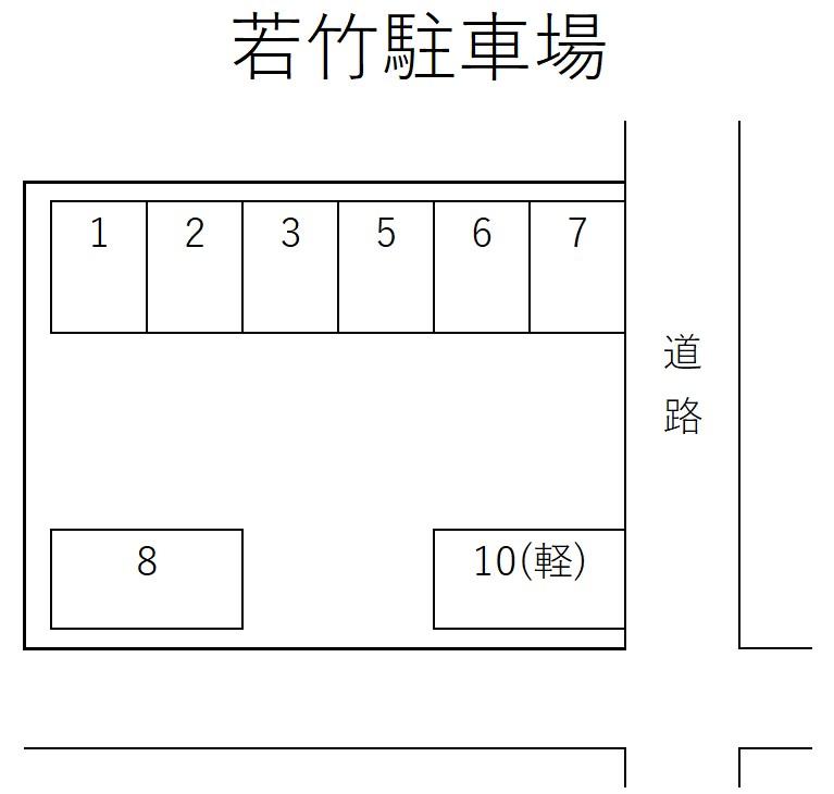 若竹駐車場の駐車配置図