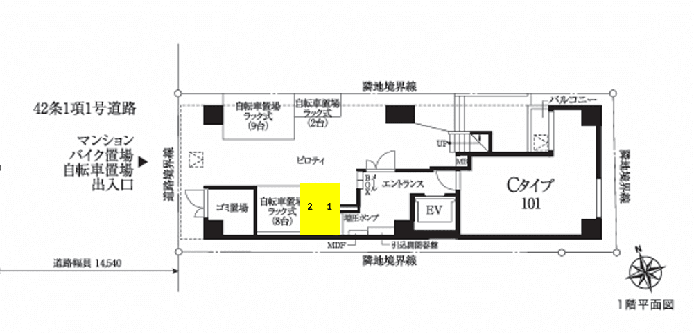 EsTRUTH Plus YAHIROの駐車配置図