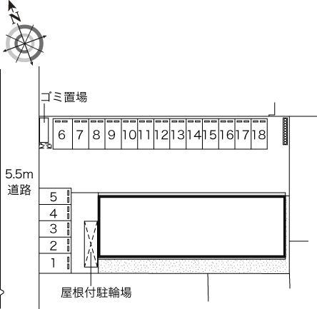 フリージア(45814)の駐車配置図