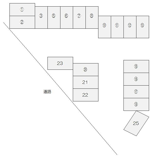 佐藤パーキングの駐車配置図