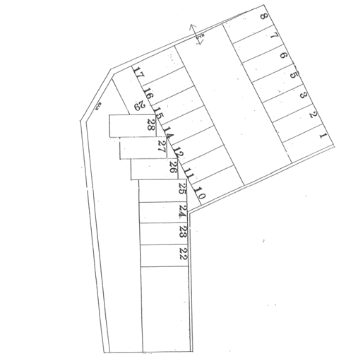 東武住販田中町駐車場の駐車配置図