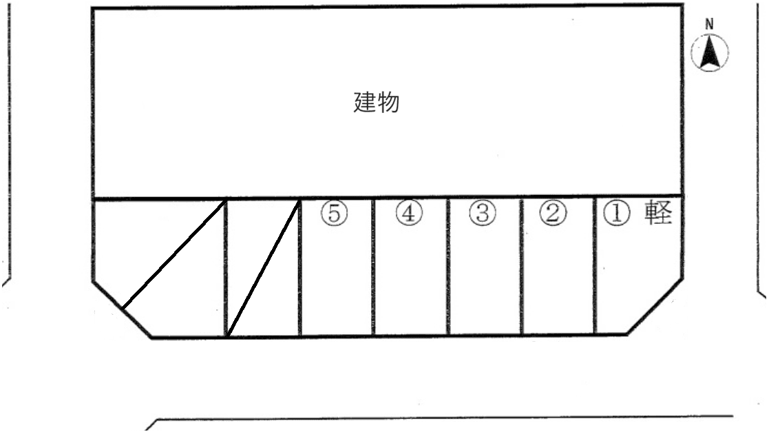 緑町増田屋駐車場の駐車配置図