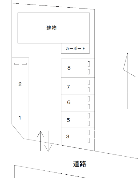 FK恵方町1丁目15パーキングの駐車配置図