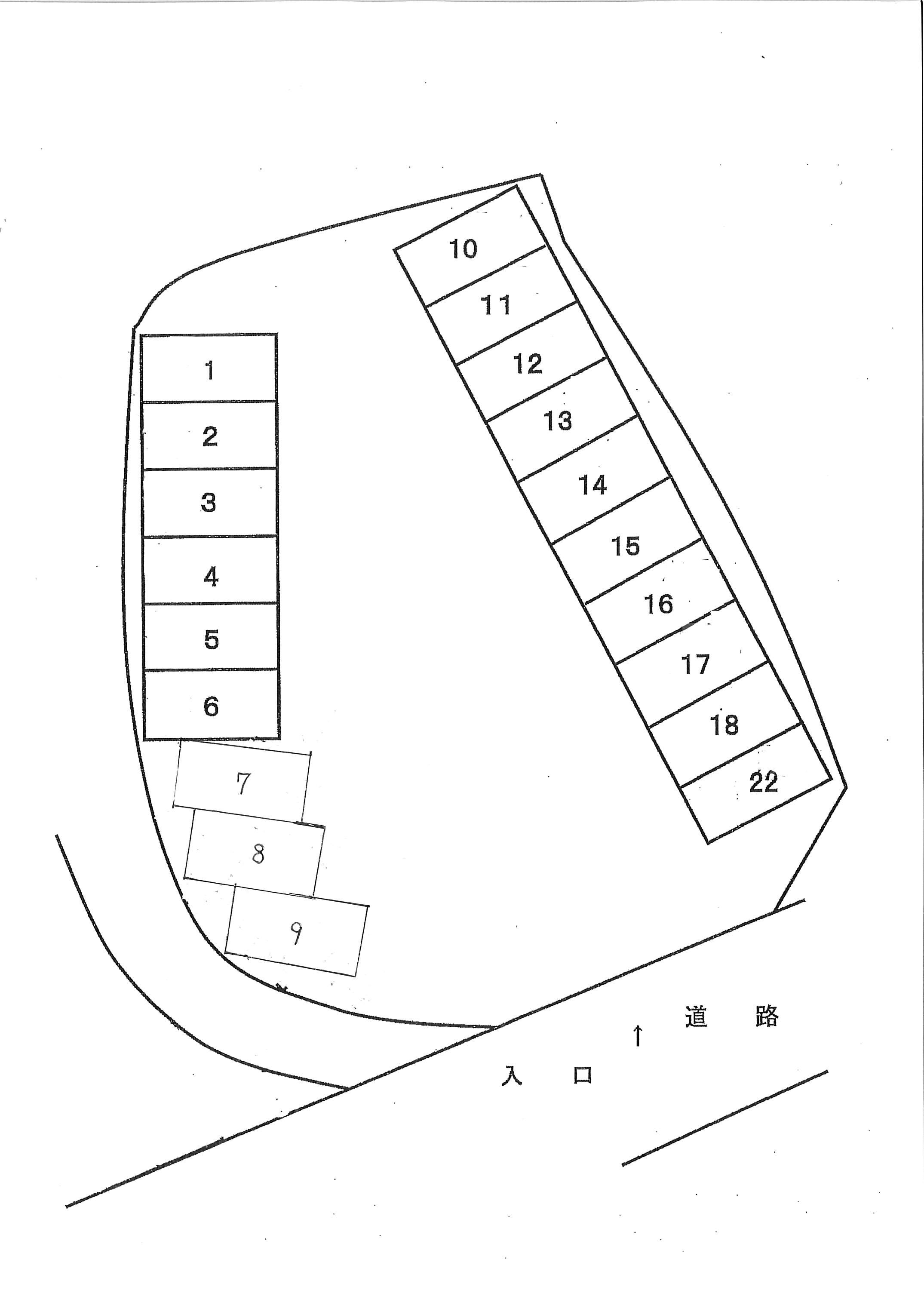 高井第一駐車場の駐車配置図