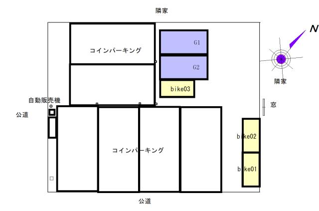 ミノラスパーキング下丸子２丁目の駐車配置図