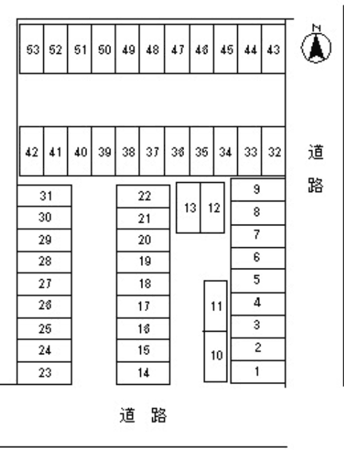 天沼703　月極駐車場の駐車配置図
