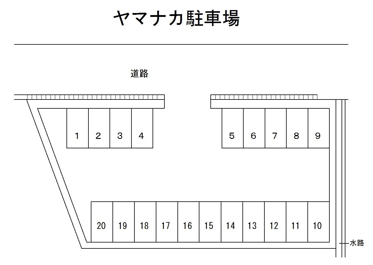ヤマナカ駐車場の駐車配置図