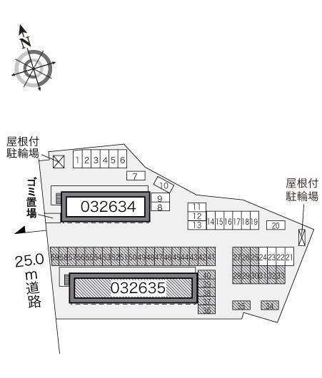 セントグレースＢ(32635)の駐車配置図