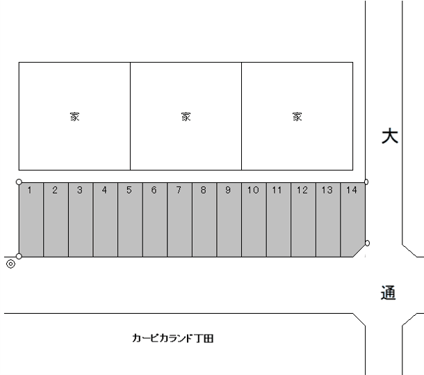 アミイ・プランパーキングの駐車配置図