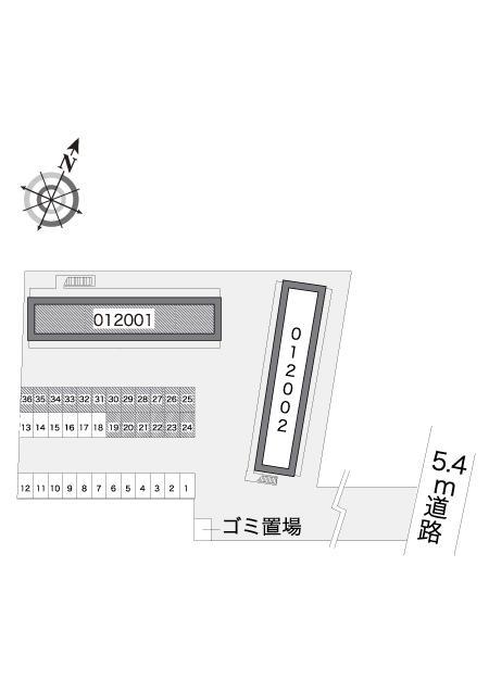 メゾンヒラツカＡ(12001)の駐車配置図