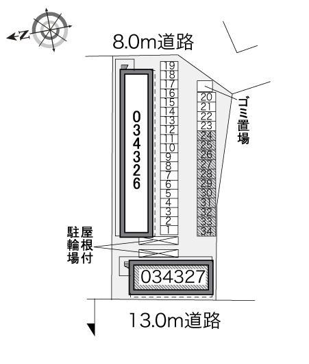 エクレールＫ　Ⅱ(34327)の駐車配置図
