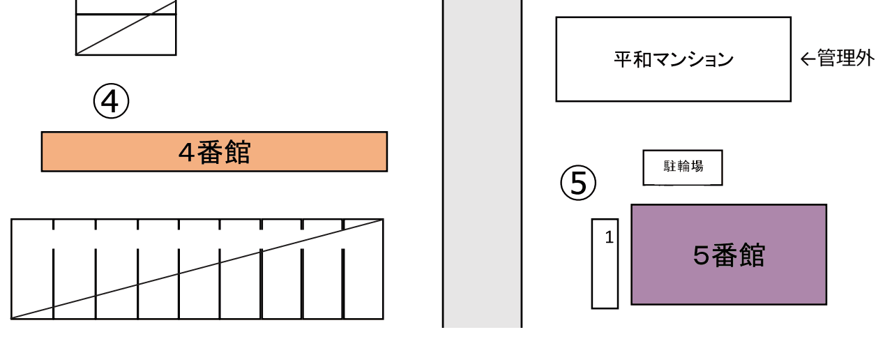 プロムナード5番館の駐車配置図