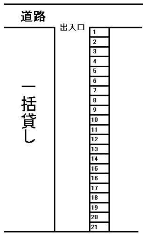 長持田中月極駐車場の駐車配置図