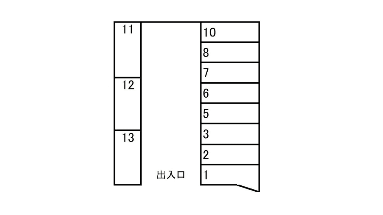 旭駐車場の駐車配置図