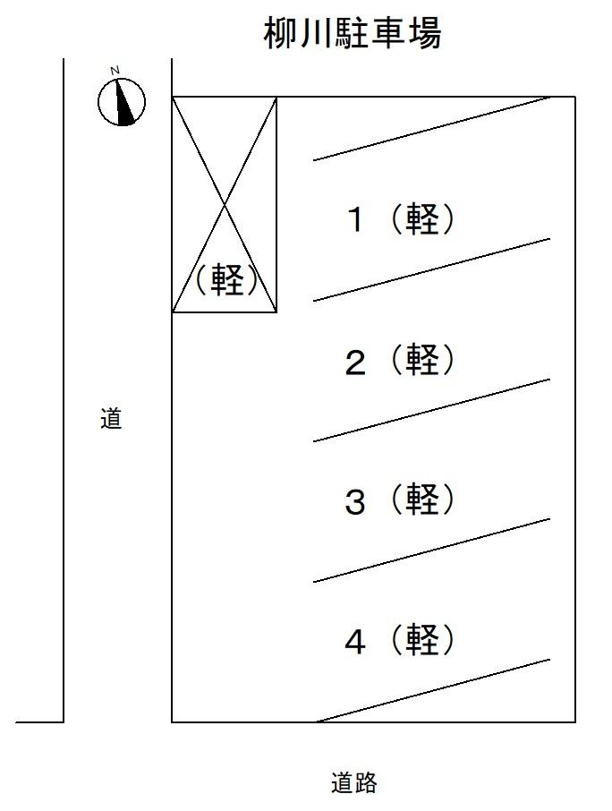 柳川駐車場の駐車配置図