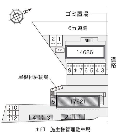 エスト長府(17621)の駐車配置図