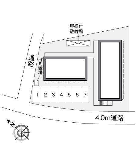 ＳｏｕｔｈＨｉｌｌ(26393)の駐車配置図