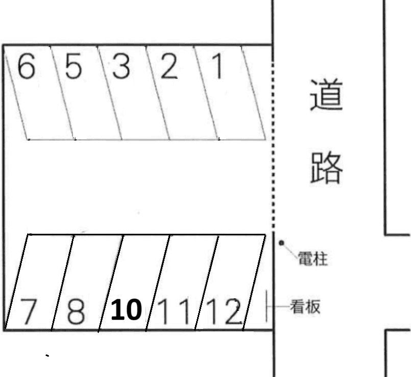 川口二丁目駐車場の駐車配置図