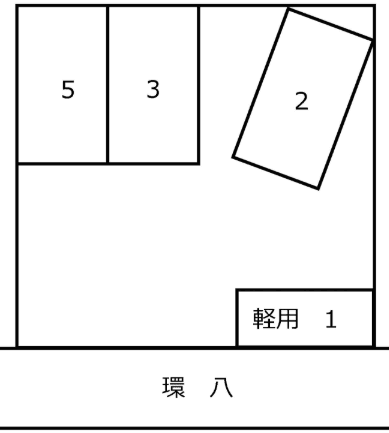 桜井駐車場の駐車配置図