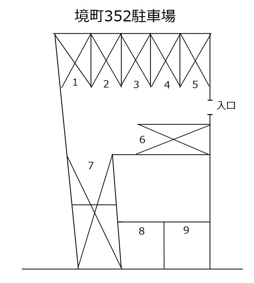 境町352駐車場の駐車配置図