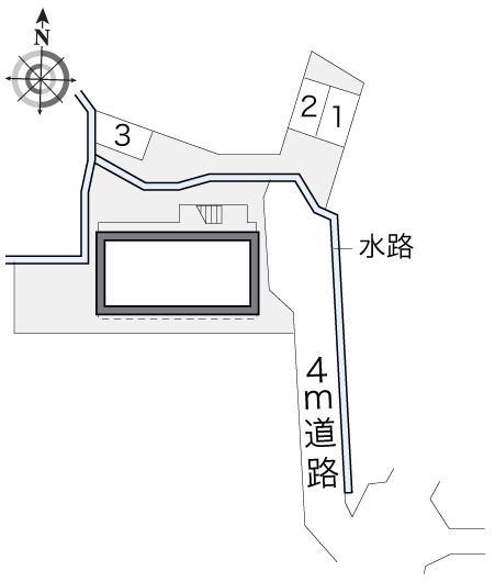 レオパレスＴＵＳＩＭＡ(16933) 敷地外駐車場の駐車配置図
