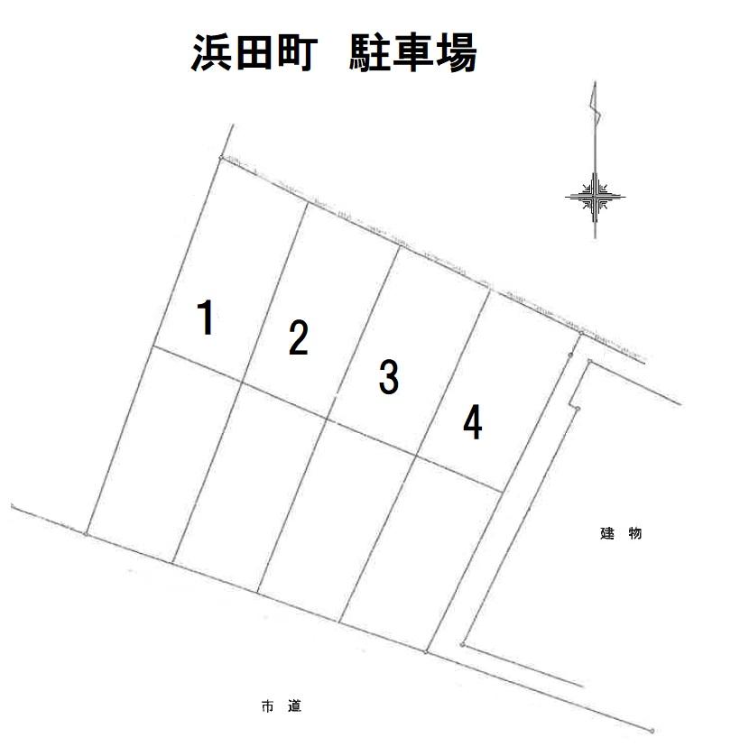 浜田町　駐車場の駐車配置図