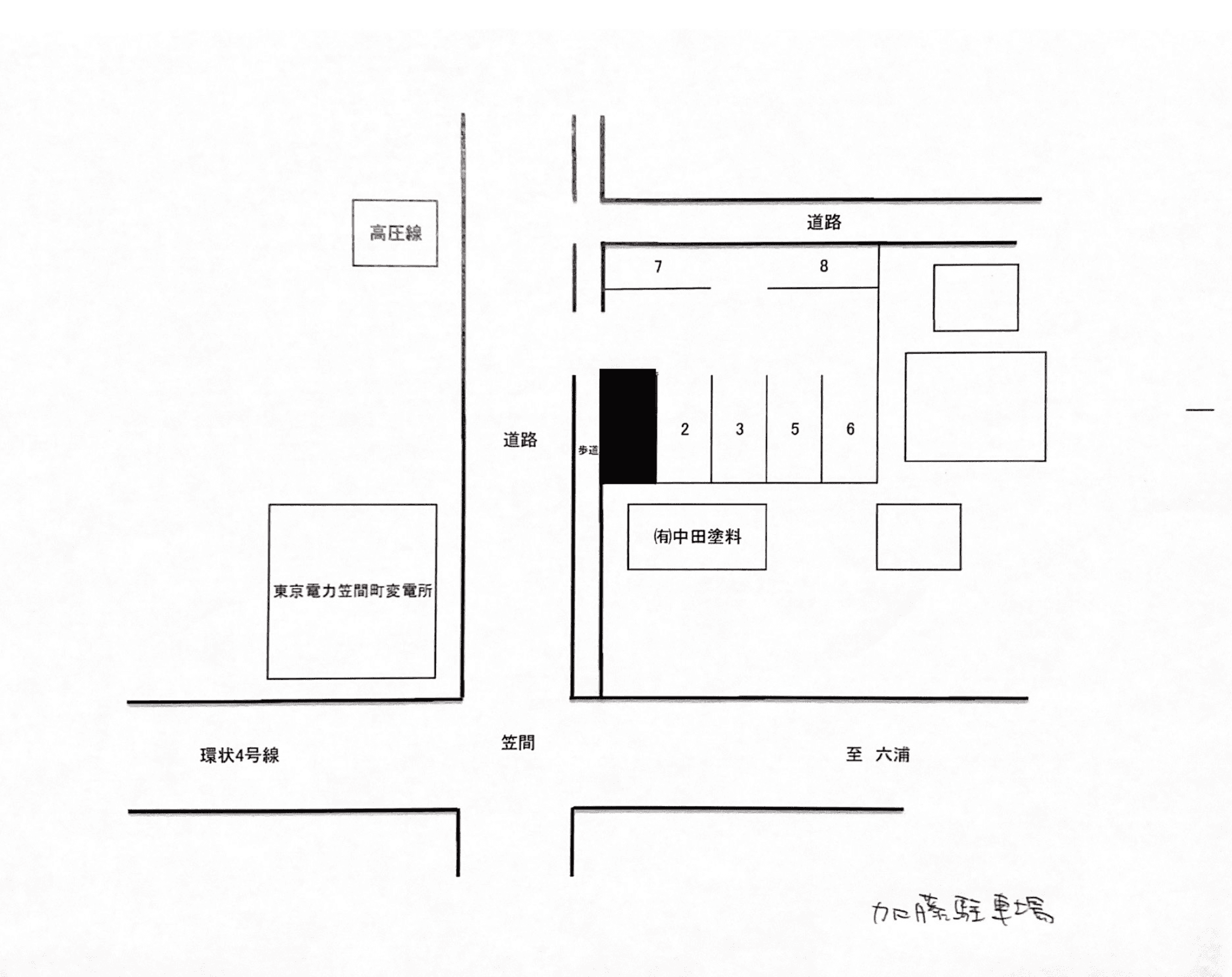 加藤駐車場の駐車配置図