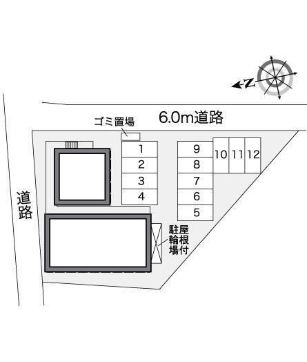 ウッズ春日(26714)の駐車配置図