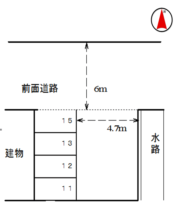 大同五月モータープール東の駐車配置図