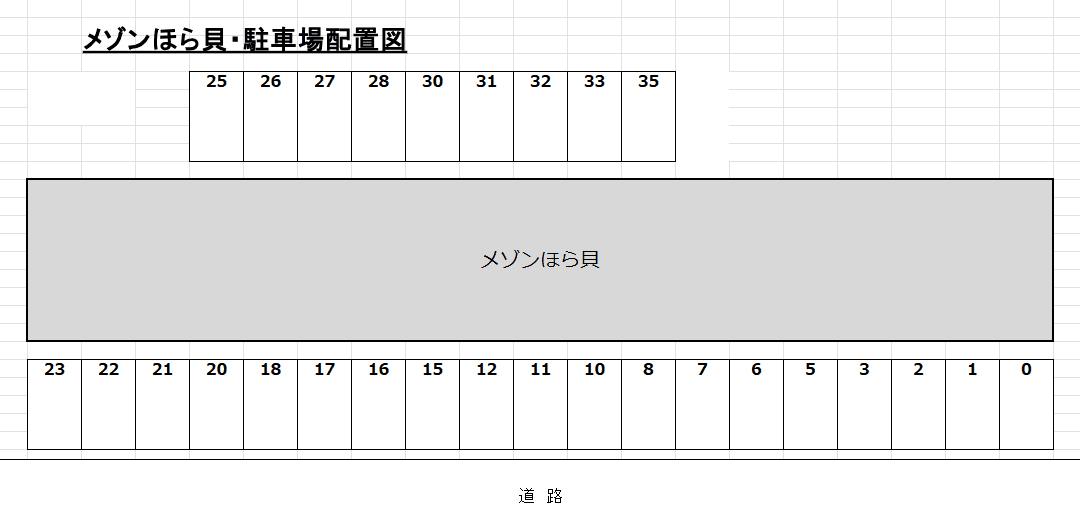 メゾンほら貝の駐車配置図