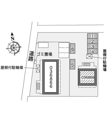 シティーＤ(36868)の駐車配置図