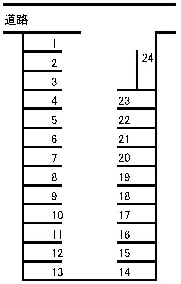 レイクサイドパークの駐車配置図