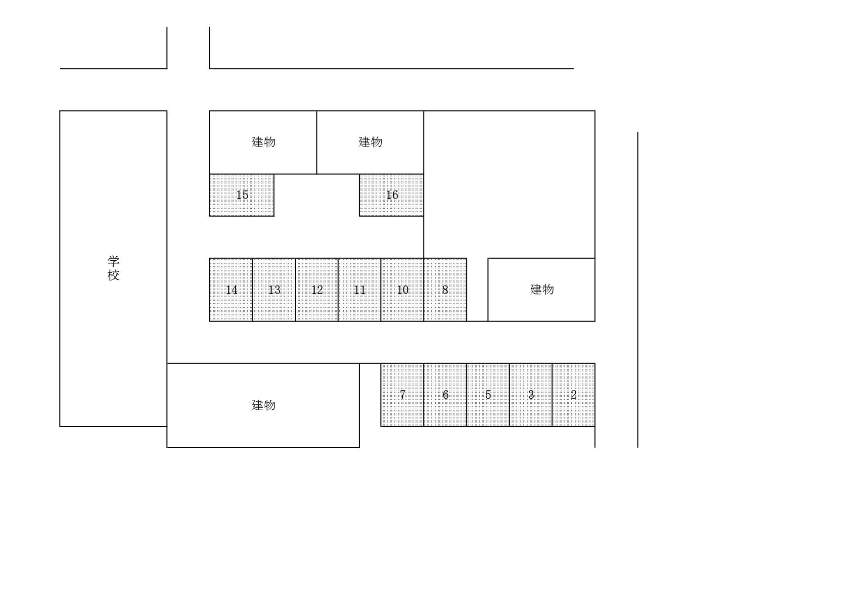 矢口32602駐車場の駐車配置図