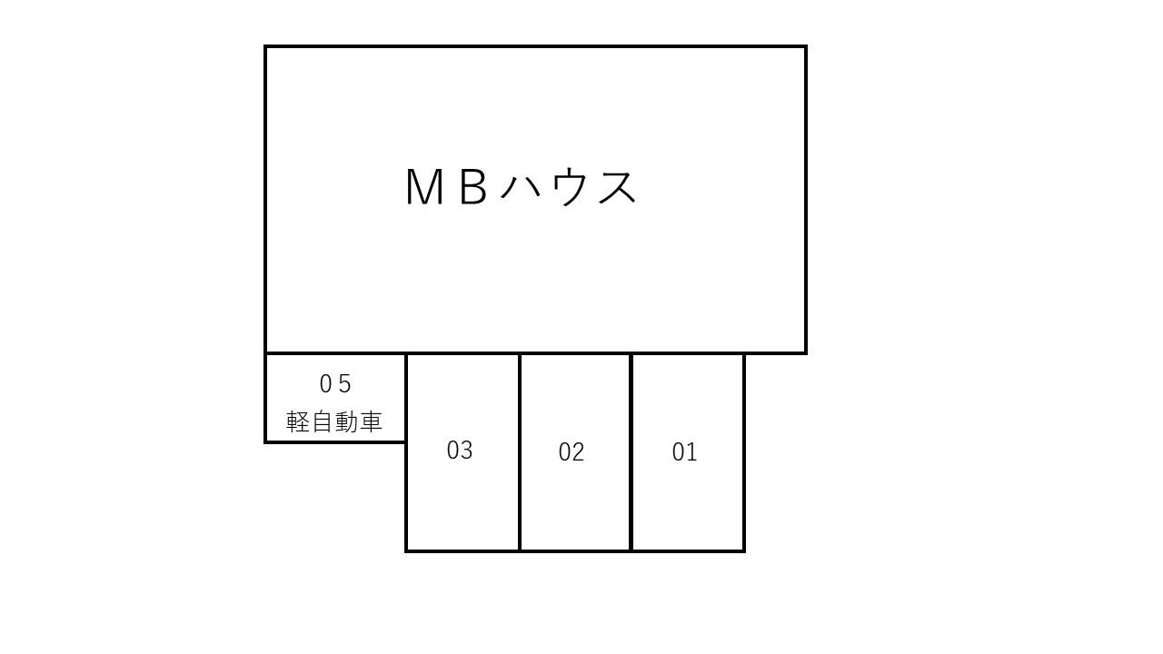 ＭＢハウス駐車場の駐車配置図