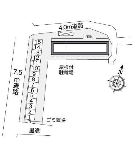 長者原Ⅱ(26879)の駐車配置図