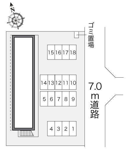 スカイハイツ(16983)の駐車配置図