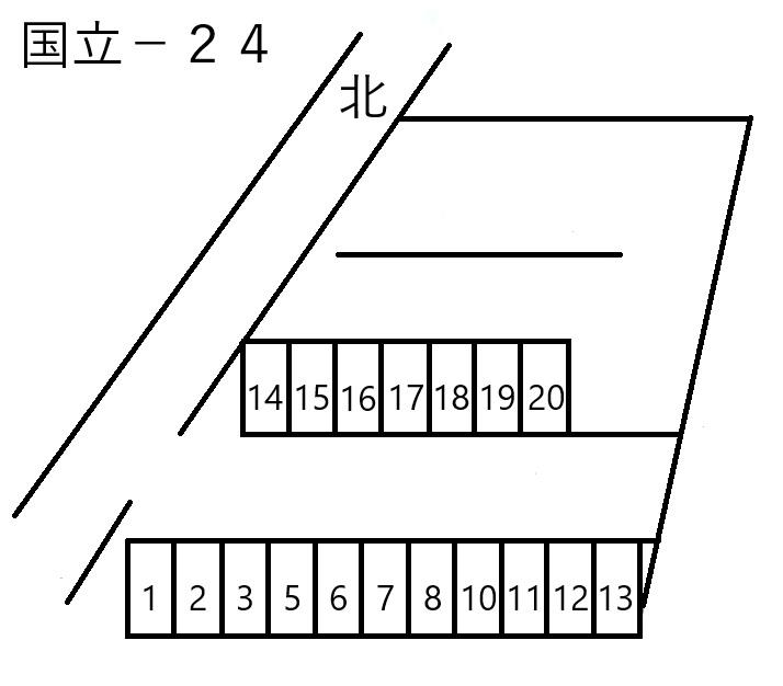 JA国立－２４の駐車配置図