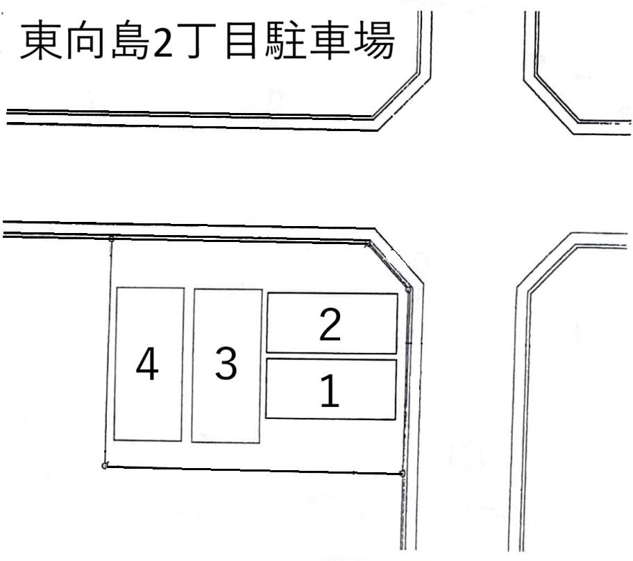 東向島2丁目駐車場の駐車配置図