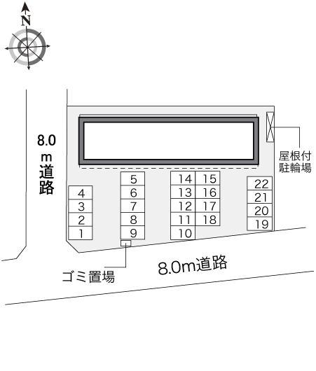 六条大溝(34068)の駐車配置図
