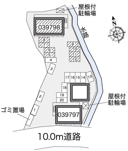 白沢台Ｂ(39798)の駐車配置図