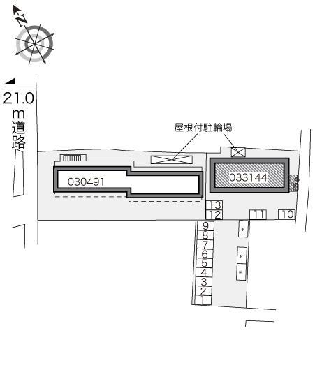 アルファヒルズⅡ(33144)の駐車配置図